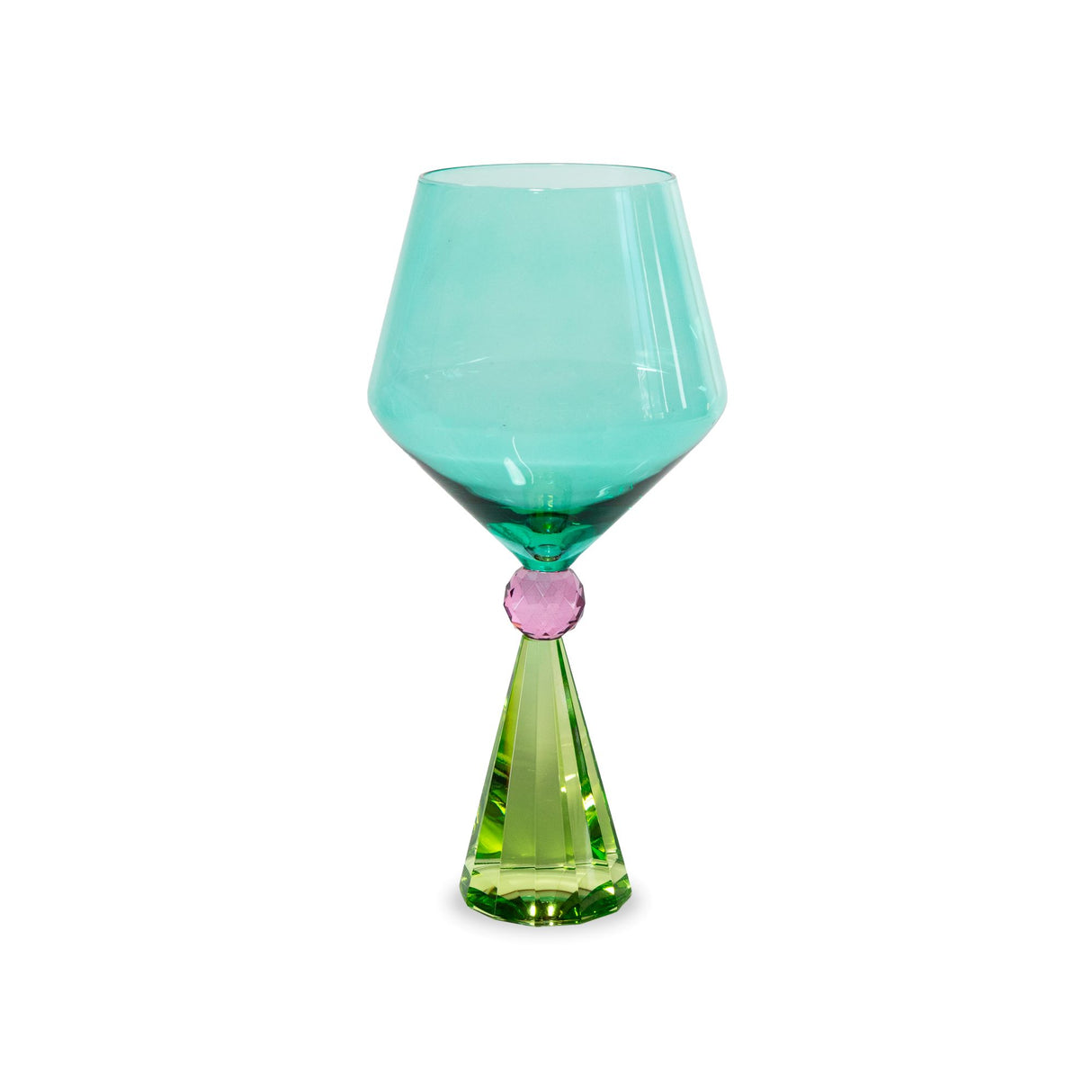 wd lifestyle wd lifestyle calice per gin tonic in verto base effetto diamante verde azzurro ean 8055035683973