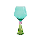 wd lifestyle wd lifestyle calice per gin tonic in verto base effetto diamante verde azzurro ean 8055035683973