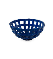 WD LifeStyle Stoneware Blue Centerpiece Basket
