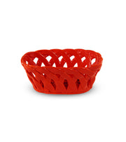 WD LifeStyle Red Stoneware Centerpiece Basket