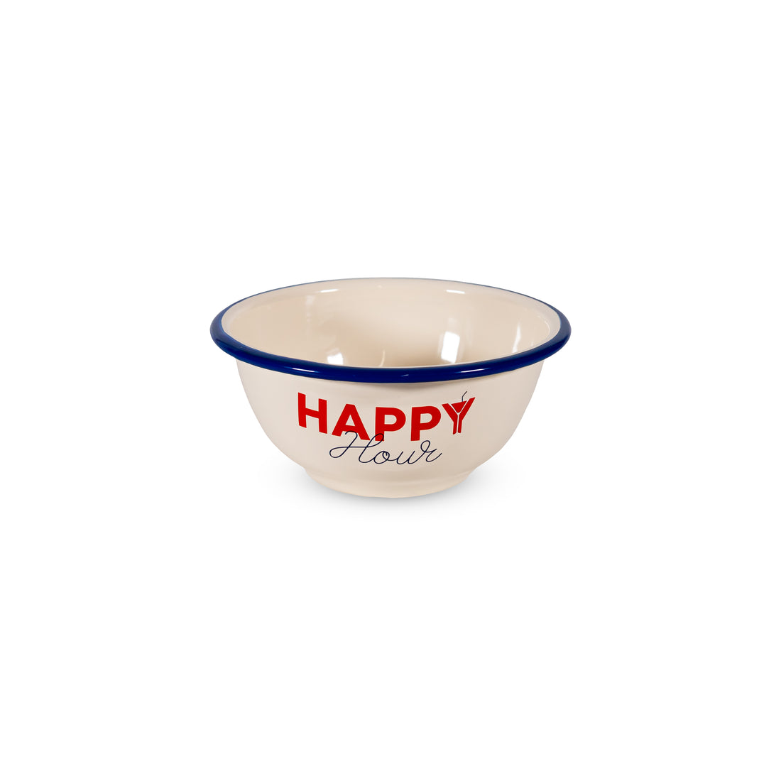 wd lifestyle wd lifestyle ciotola in latta smaltata d 14 cm h 65 cm scritta happy hour ean 8055035682914