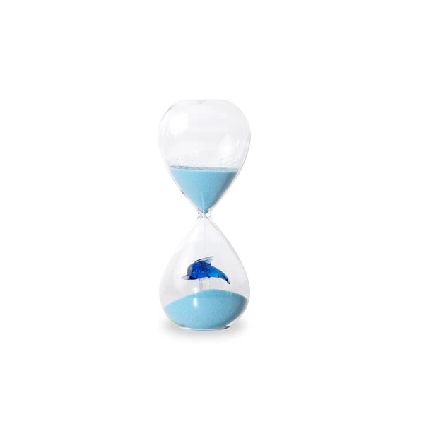 wd lifestyle wd lifestyle clessidra in vetro borosilicato con decoro interno delfino azzurro ean 8055035681863