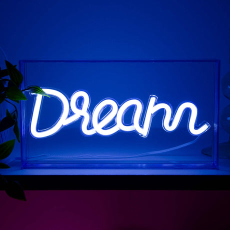 wd lifestyle wd lifestyle insegna neon con cornice in plexiglass 23 x 13 cm decoro dream ean 8053300576425