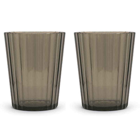 wd lifestyle wd lifestyle set 2 bicchieri in acrilico 370 ml marrone ean 8053300574391