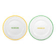 wd lifestyle wd lifestyle set 2 piattini d 195 cm in vetro decorazione rise and shine e calm and cozy giallo verde ean 8055035685038