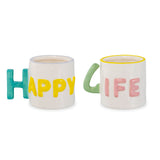 wd lifestyle wd lifestyle set 2 tazzine caffe in stoneware 100 ml decoro happy life ean 8055035684956