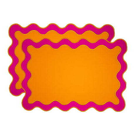 wd lifestyle wd lifestyle set 2 tovagliette in cotone magenta ean 8055035685557