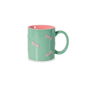 WD LifeStyle Stoneware Mug with Pink Bone Decoration
