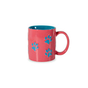 WD LifeStyle Stoneware Mug with Blue Paw Decor
