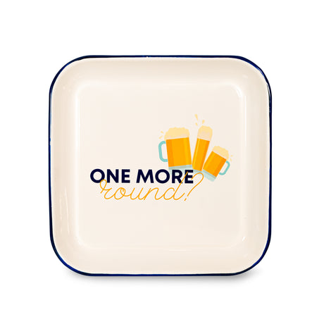 wd lifestyle wd lifestyle vassoio in latta smaltata 30 x 30 cm decoro one more round ean 8055035682983