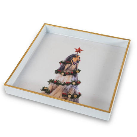 wd lifestyle wd lifestyle vassoio svuota tasche quadrato 20 x 20 cm decoro levriero natalizio ean 8055035682709