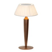 Zafferano Flaminia Portable LED Touch Dimmer Table Lamp Bronze