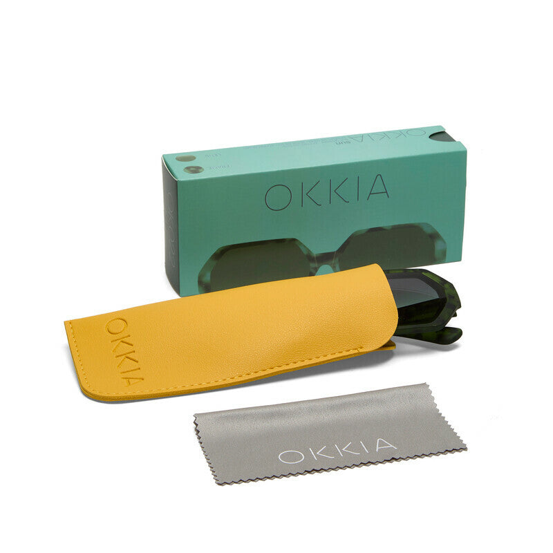 okkia okkia occhiale da sole premontato esagonale mod andrea kale havana ean 8056211375606