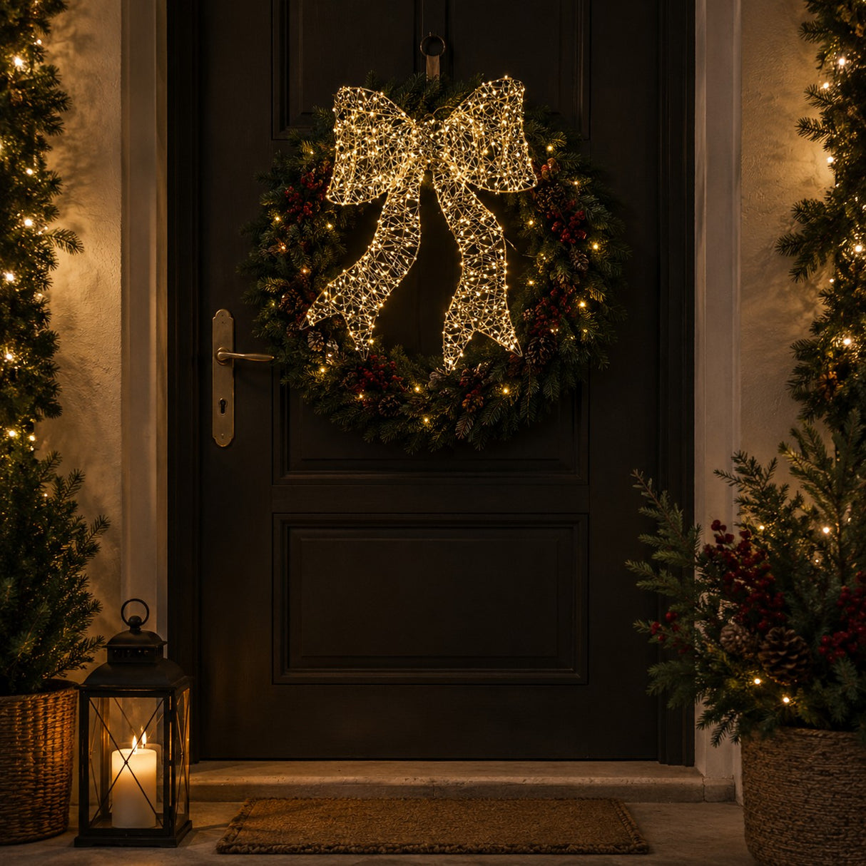 ad trend ad trend fiocco natalizio con 500 led internoesterno 48x54 cm luce calda ean 8057586271111