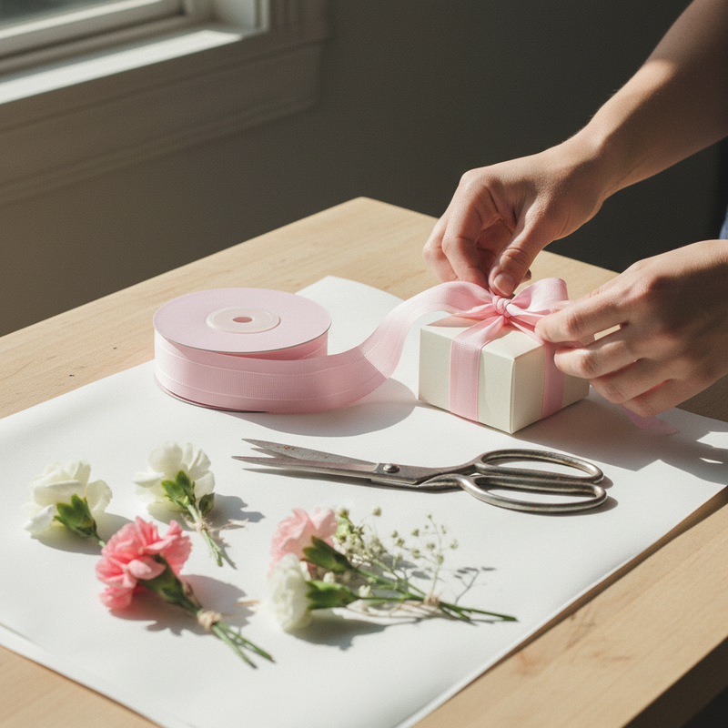 Confeziona con grazia il nastro Arpimex Supreme Rosa, 100% poliestere 25 mm × 20 mt, texture tessuta. Per bomboniere e cerimonie. ean 8018318256950