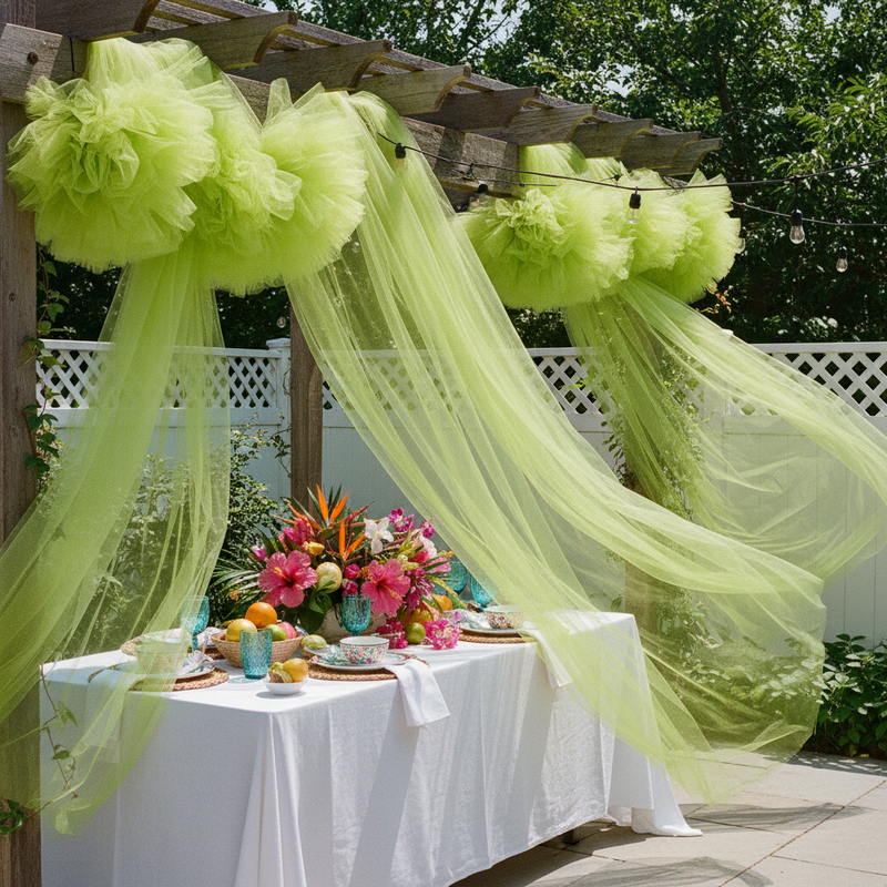 arpimex rotolo tulle verde lime speciale per decorazione eventi bomboniere h 25 cm l 100 mt ean 8018318138508