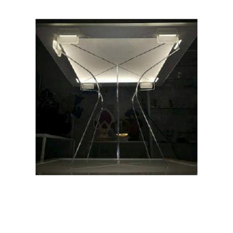 bigiemme bigiemme alzata trasparente in plexiglass per top led 39x39 cm h 30 cm