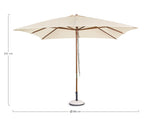 bizzotto bizzotto ombrellone syros 3 x 3 mt naturale ean 8051836096349