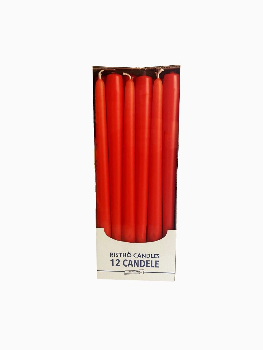 immagine-2-cereria-di-giorgio-candele-coniche-d-22-cm-h-30-cm-12-pz-rosso-ean-8006545005564