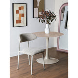di mo commerciale di mo commerciale tavolo parker d 110 cm rotondo piano in ceramica travertino opaco 11 mm con gamba in metallo ean 8010402524280