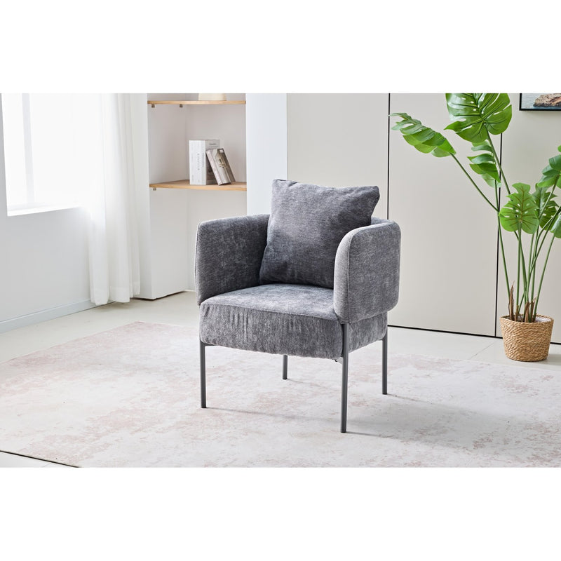 di mo di mo poltroncina dolly in poliestere grigio con gambe in metallo sedia design moderna ean 8010402524068