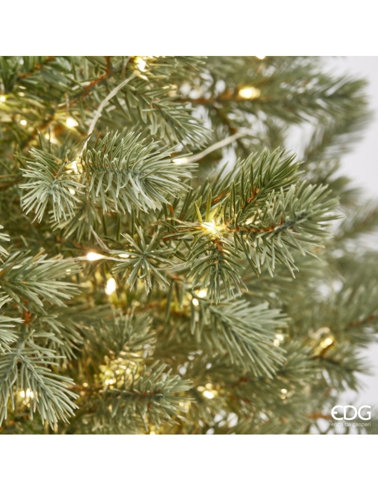 edg enzo de gasperi albero di natale pino argentato h 120 cm d 99 cm con 480 led