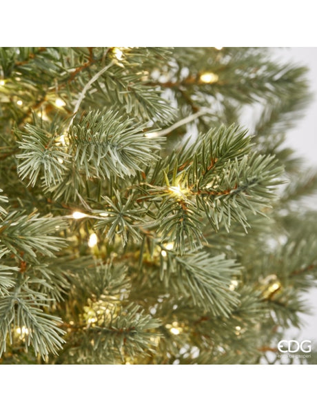 edg enzo de gasperi albero di natale pino argentato h 120 cm d 99 cm con 480 led