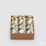 edg enzo de gasperi edg enzo de gasperi addobbo palla di natale decomix vetro ass d 3 cm cf 12 pz bianco verde ean 8059824567390