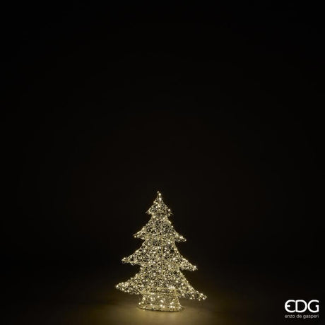 edg enzo de gasperi edg enzo de gasperi albero di natale led pearls 400 microled h 59 cm l 48 cm l 12 cm ip44 light gold ean 8059824546685