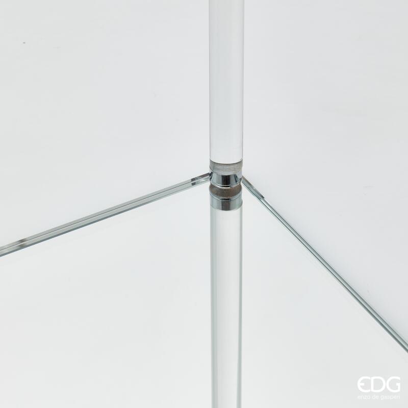 edg enzo de gasperi edg enzo de gasperi alzata decorativa splendor quadrata h 78 cm l 25 cm l 25 cm vetro natural ean 8059824574480