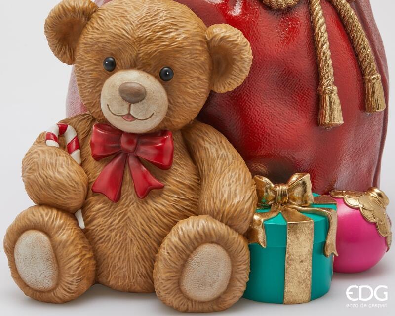 edg enzo de gasperi edg enzo de gasperi base pino sacco reagli natale h 44 cm l 45 cm l 38 cm green red ean 8059824559319