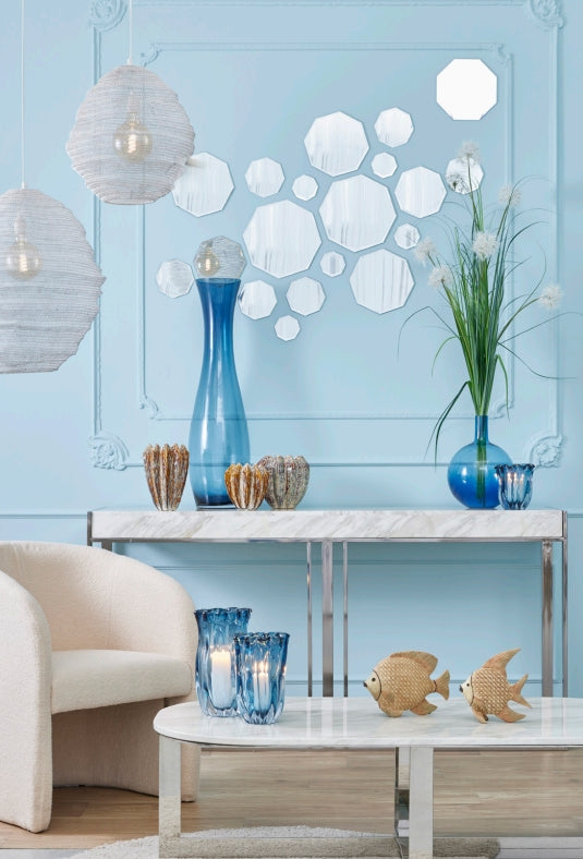 edg enzo de gasperi edg enzo de gasperi base specchio ottagonale d 25 cm vetro silver ean 8059824180902