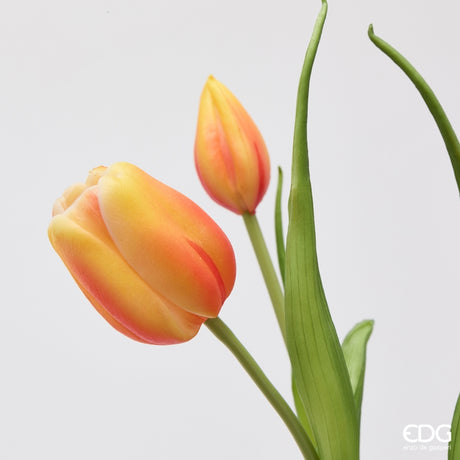 edg enzo de gasperi edg enzo de gasperi bouquete tulipano chiuso x4 h 40 cm con bocciolo arancione ean 8059824612960