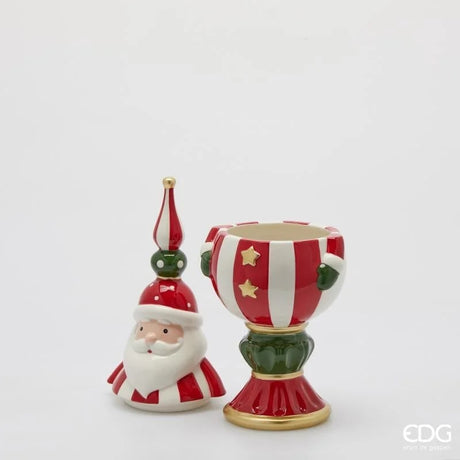 edg enzo de gasperi edg enzo de gasperi contenitore babbo natale h 47 cm d 16 cm white red ean 8059824539472