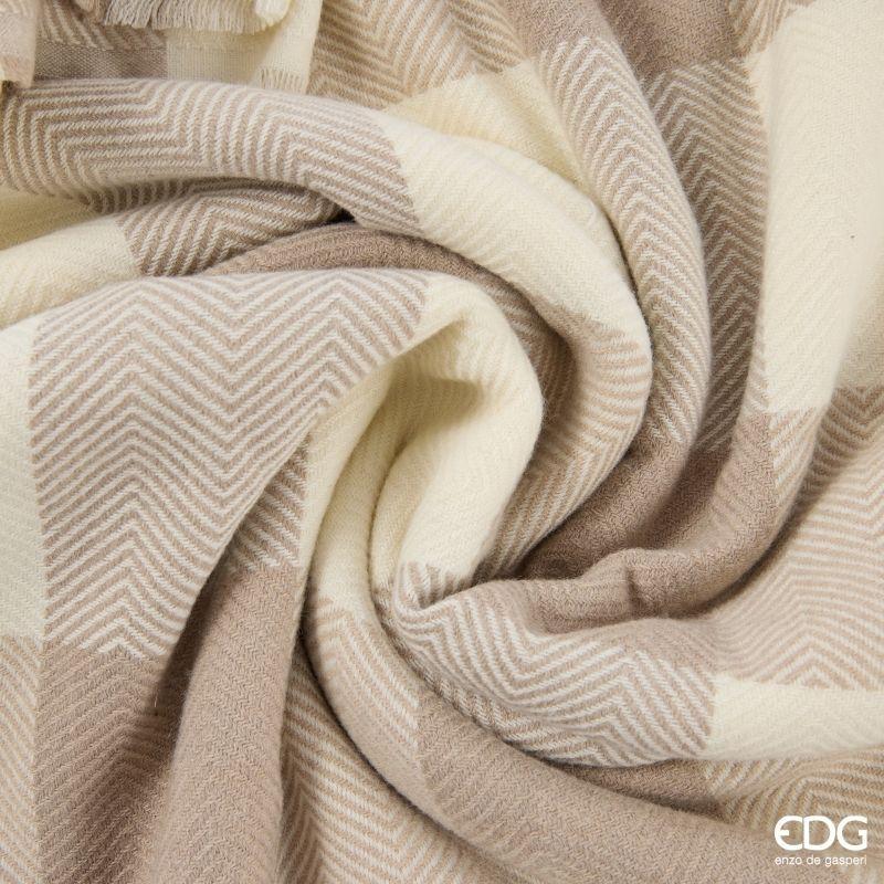 edg enzo de gasperi edg enzo de gasperi coperta wool l 170 cm l 120 cm scatola regalo bianco grigio ean 8059824624383