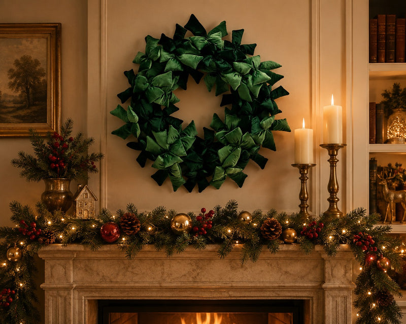 edg enzo de gasperi edg enzo de gasperi corona natalizia con fiocchi 80 cm verde decorazione di natale ean 8059824702388