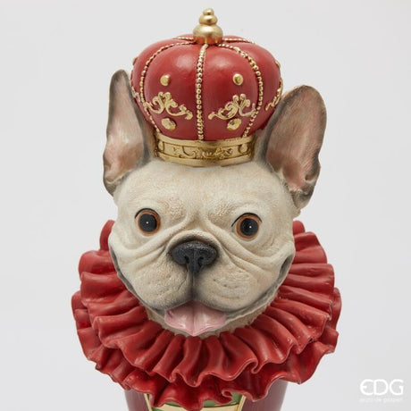 edg enzo de gasperi edg enzo de gasperi decoro bulldog natalizio h 36 cm d 145 cm bianco rosso ean 8059824541550