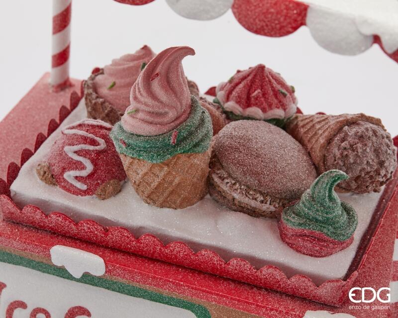 edg enzo de gasperi edg enzo de gasperi decoro carretto gelati marzapane natale h 38 cm l 335 cm l 18 cm multicolo ean 8059824561824