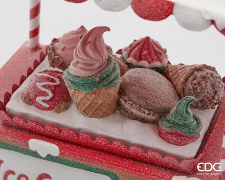 edg enzo de gasperi edg enzo de gasperi decoro carretto gelati marzapane natale h 38 cm l 335 cm l 18 cm multicolo ean 8059824561824