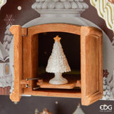 edg enzo de gasperi edg enzo de gasperi decoro casetta avvento natale h 62 cm l 39 cm l 11 cm musica movimento led white brown ean 8059824561862