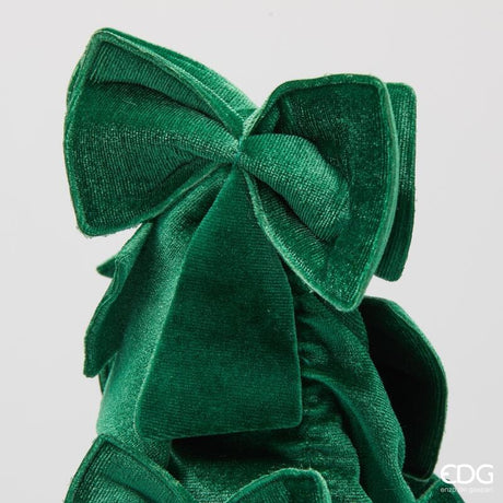 edg enzo de gasperi edg enzo de gasperi decoro cono con fiocchi di natale h 150 cm d 55 cm 3 pz green ean 8059824583970