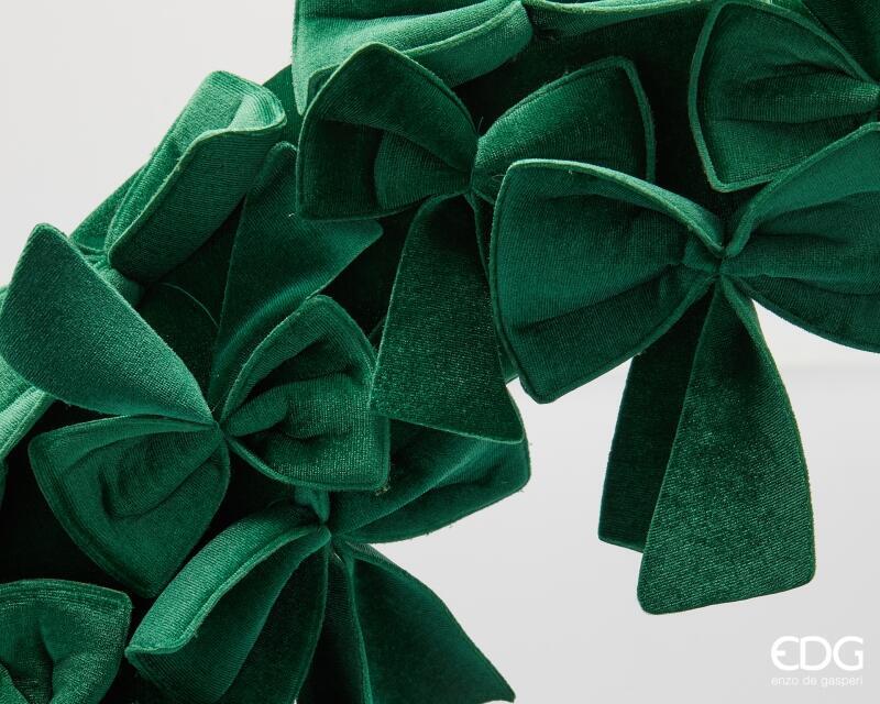 edg enzo de gasperi edg enzo de gasperi decoro corona con fiocchi natale d 60 cm green ean 8059824582072