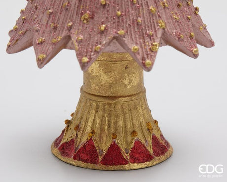 edg enzo de gasperi edg enzo de gasperi decoro decoglitter pino di natale h 345 cm d 11 cm poliresina mix rosa ean 8059824597977