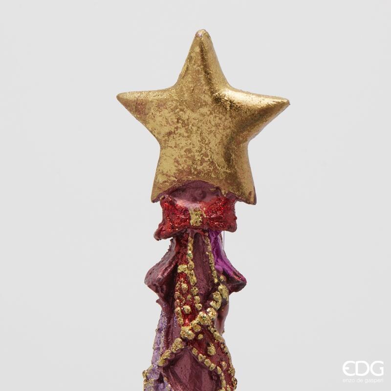 edg enzo de gasperi edg enzo de gasperi decoro decoglitter pino e fiocchi di natale h 47 cm d 115 cm poliresina rosa oro ean 8059824597793