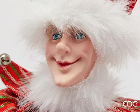 edg enzo de gasperi edg enzo de gasperi decoro elfo natale h 90 cm green red ean 8059824567277