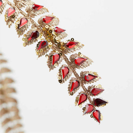 edg enzo de gasperi edg enzo de gasperi decoro natale felce diamonds pick h 25 cm 23 gemme rosso ean 8059824301901