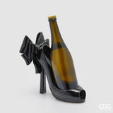 edg enzo de gasperi edg enzo de gasperi decoro scarpa portabottiglia di natale h 22 cm l 25 cm l 16 cm black ean 8059824562784