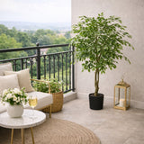 edg enzo de gasperi edg enzo de gasperi ficus beniamino vogue con vaso pianta artificiale h 156 cm verde ean 8059824607348