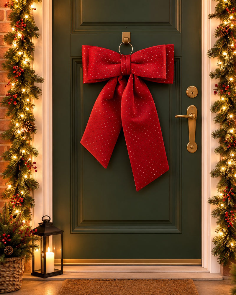 edg enzo de gasperi edg enzo de gasperi fiocco natalizio con brillanti h70x60 cm rosso decorazione di natale ean 8059824689399