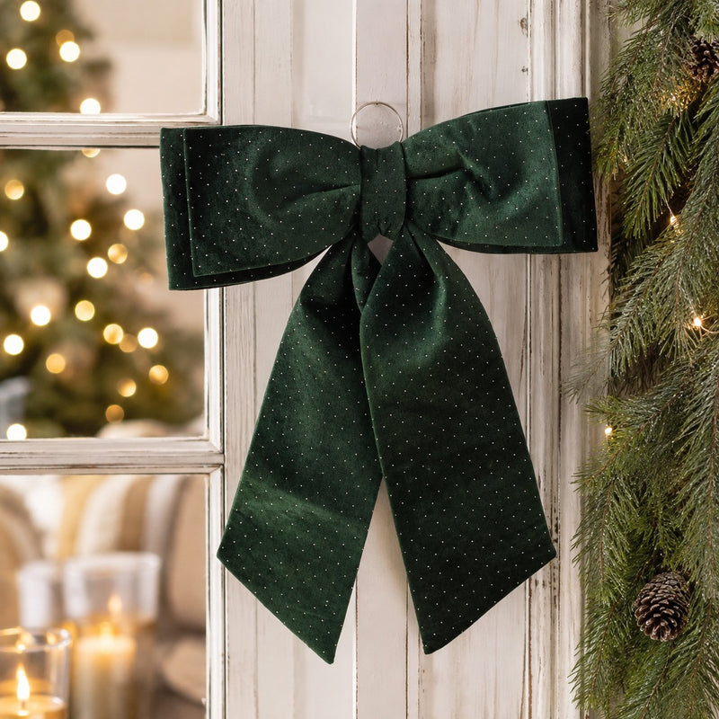 edg enzo de gasperi edg enzo de gasperi fiocco natalizio con brillanti h70x60 cm verde scuro decorazione di natale ean 8059824689412